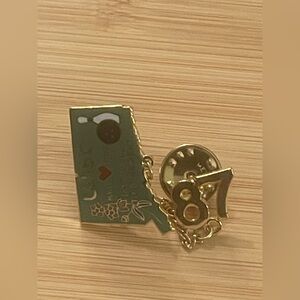 Gold and Green Enamel Pin